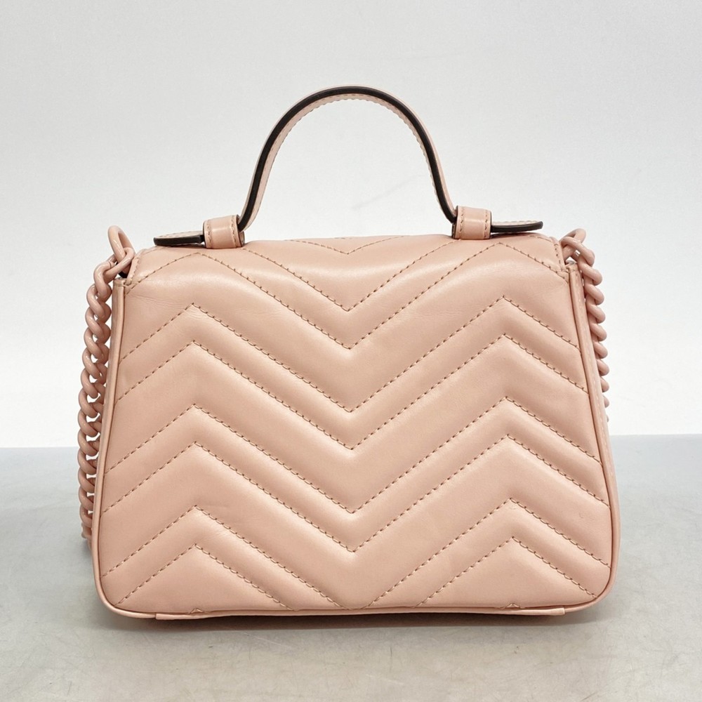 GUCCI Shoulder Bag GG Marmont 702563 Leather Pink - Picture 9 of 9
